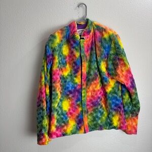 Hollywood Babe Rainbow Craze Furry Jacket